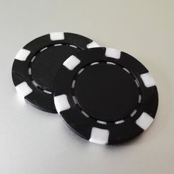 poker.jpg Free 3D file Classic Poker Chip (dual color)・Design to download and 3D print