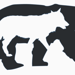 Wolf-bear.png Download STL file Wolf Bear wall art • Design to 3D print, Jason_