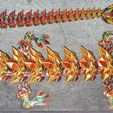 Kristalldrache, bewegliches Flexi-Wackeltier, Druck an Ort und Stelle, Fantasy