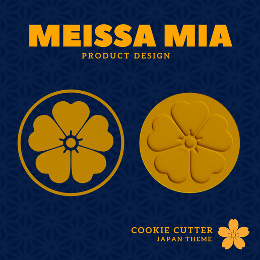 Japanese Sakura Flower Cookie Cutter – 3D Print File for Beautiful Spring-Inspired Baking 3D model