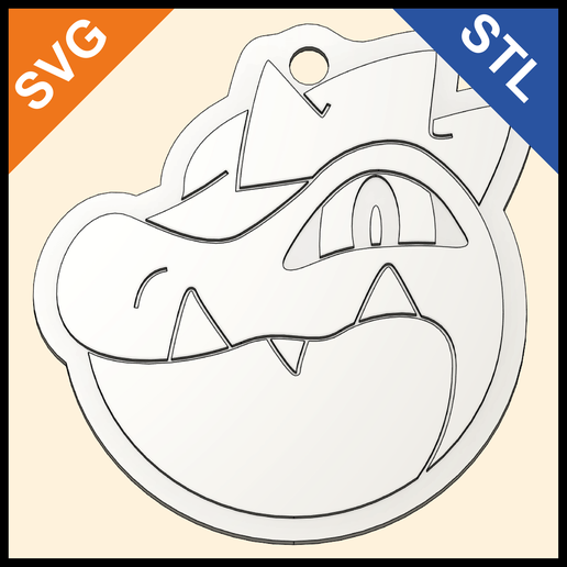 Feraligatr Keychain – Shuffle-Style Pokémon – STL & SVG