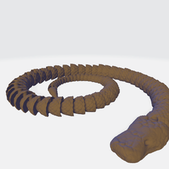 snake3d-1.png STL file Realistic Articulated Ball Python / Royal Python・3D print object to download