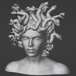 01.png STL-Datei Medusa-Büste・3D-druckbares Modell zum Herunterladen