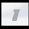 1.jpg Beretta 92 FS Pistol Grip | Custom Wooden-Style 3D Model | STL for CNC & 3D Printing