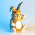 11.png Файл STL Печать на принтере Милый счастливый кролик・Модель 3D-принтера для скачивания