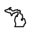 Michigan.png Michigan Cookie Cutter STL File - 4 inches