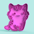 gato-kawaii-cabezon-cortador-marcador-estampa-stl.png cat kawaii cookie cutter stamp stl 3d file