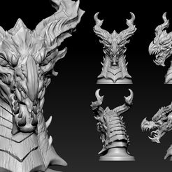 05.jpg STL file Dragon Head 03・3D print design to download