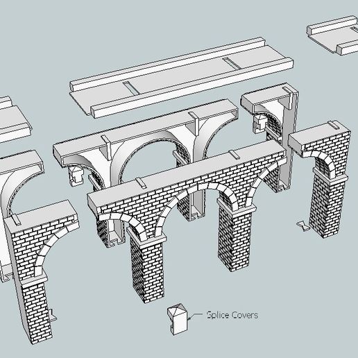 Exploded_View.jpg HO Scale Arched Stone Bridge