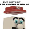 DONT GLUE THE HAT CAP CAN BE REMOVED TO CLEAN INSIDE Super Mario Bird House
