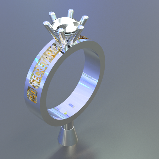 🎓 Anillo de Graduación (Secretaria y oficinista)・Archivo STL