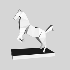Capture d’écran 2017-05-10 à 06.47.10.png Free STL file Horse low poly・3D print object to download