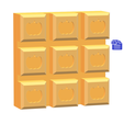 STL00746-3.png 1pc + 2pc + 3pc Pumpkin Cubes Snap Bar Bath Bomb Mold
