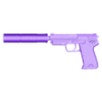 usp-s.stl Usp-S Pistol (PropGun) 1/1 Size