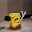 Pikachu7.jpg STL file Tea bag holder, Fisher Pikachu (male)・3D print design to download