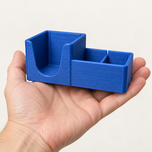 Desktop Organizer with Phone Stand and Storage - STL Model