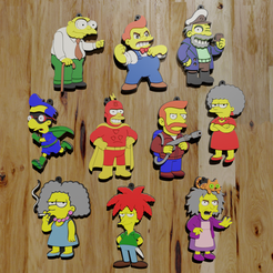 Pacote 10 Keychain Keyrings / KeyChain Os Simpsons: Sprinfield Rarities (STL & 3MF)