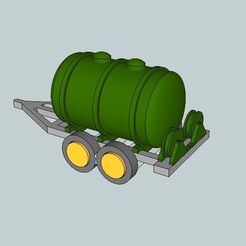 1.jpg Free STL file HO Scale Liquid Fertilizer Tank Trailer・Object to download and to 3D print