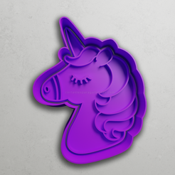 push-diseño.png STL file Unicorn head.・3D printable model to download