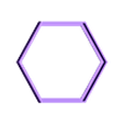 bezel.stl Un sous-verre Hexagone satisfaisant