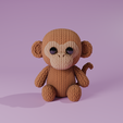 Untitled2.png Peluche de singe tricoté - Modèle 3D de fil mignon
