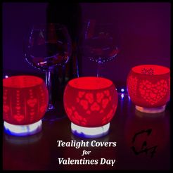 Love-Candle-covers_1.jpg Free STL file Tealight Covers for Valentine's / Women's Day・3D print design to download