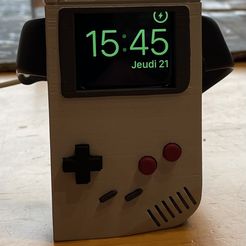 thumbnail_IMG_1082.jpg STL file apple watch stand nintendo GAMEBOY・3D printable model to download