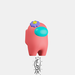 Flor.png Archivo STL Among Us Flor/ support free!・Objeto de impresión 3D para descargar