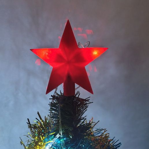 Weihnachtsstern mit Lichtern.Kostenlos STL Datei fr 3D-DruckCults