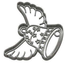 Cloche-ailes.jpg Fichier STL 2 Moules à Biscuit - Emporte-pièces - Cookie cutter- Coupe Biscuit - Pâques - Chocolat - Gâteau - Cloches - Lapin - Poussin - Oeuf・Design pour impression 3D à télécharger
