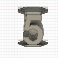 PORTE-BOUGIE-5-v2.png Archivo STL Portavelas de cumpleaños número cinco (5)・Plan para descargar y imprimir en 3D