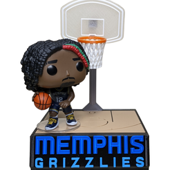 1.png 3MF file Basketball Pop Stand Memphis Grizzles・3D printer model to download