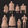 1.145.jpg Medieval Nobility Clergy Figures Renaissance Royal Court STL 3D print model