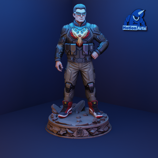 Personagem militar 3D model