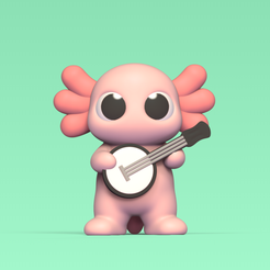 Cod145-Axolotl-Banjo-1.png Fichier 3D Banjo Axolotl・Plan pour imprimante 3D à télécharger