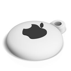Apple-logo-airtag-keychain.jpg Fichier STL Porte-clés Apple AirTag・Plan à imprimer en 3D à télécharger