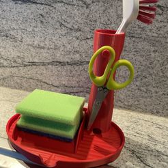 IMG_4258.jpg STL file Kitchen sponge and brush holder・3D printer model to download, AJvisions
