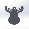 DeerHead.jpg Christmas Deer Head Ball Ornament 3d Printing