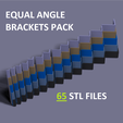 RENDER8.png Workshop Essentials #1 : Equal Angle Brackets - 65 Fichiers STL - 13 Profils, 5 longueurs (dimensions métriques)