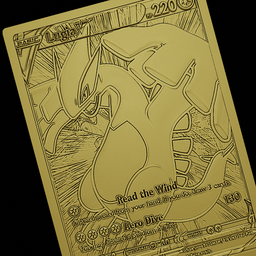 Lugia V Pokemon card STL File for 3D printingCults