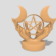 Shapr-Image-2024-02-02-162236.png Mystical goddess hands, crescent moon, Triple Goddess Knot, Neopaganism symbol, Wiccan pentagram, pentacle, Occult design, Esoteric