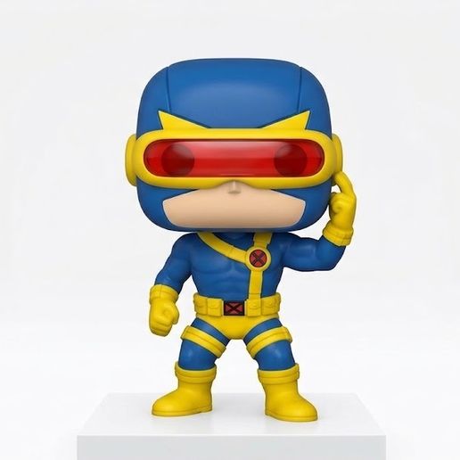 Cyclops Funko Pop Style 3D Model - X-Men Chibi Figure STL
