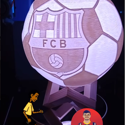 foto1.png Real club Barcelona "Barça" ball lamp with Pedri