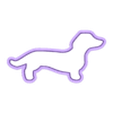 S038_D4-11.stl Cookie cutter, Dog, dogery, Dachshund, shape, dog shape, baking, tools, molds, dogs, cookiecutter, dog shape, more sizes