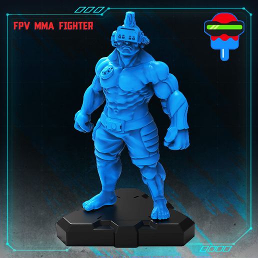 CYBERPUNK MMA FIGHTER MALE - 3D model önizlemesi