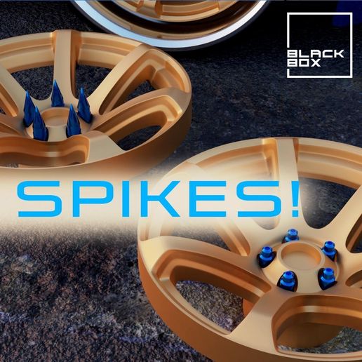a2.jpg 3D file GEM R Wheel set Front and Rear with SPIKES!・3D printable model to download, BlackBox
