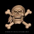3D-pirate-bas-relife-3d-print-Holloween-3d-model,stl-file,3d-printable,3d-print-model,bas-relie.jpg 3D Pirate Skull Cross bone Bas relief design STL
