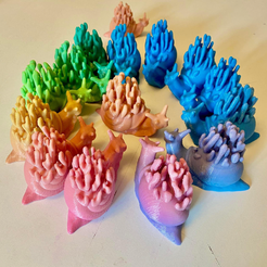 download-18.png STL file Coral Surreal Snail・3D printing design to download