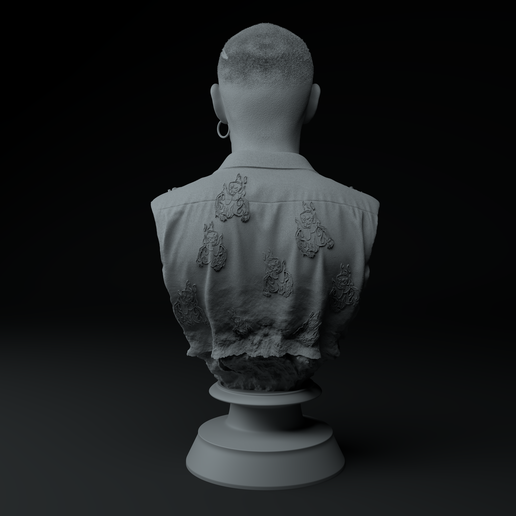 5.png Busto 3D Premium STL do Bad Bunny Third Eye Edition