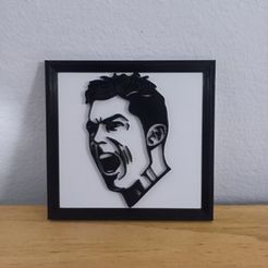 CR7-siuu.jpeg Archivo 3MF gratis Cuadro Cristiano Ronaldo CR7 siuuu pared・Objeto de impresión 3D para descargar